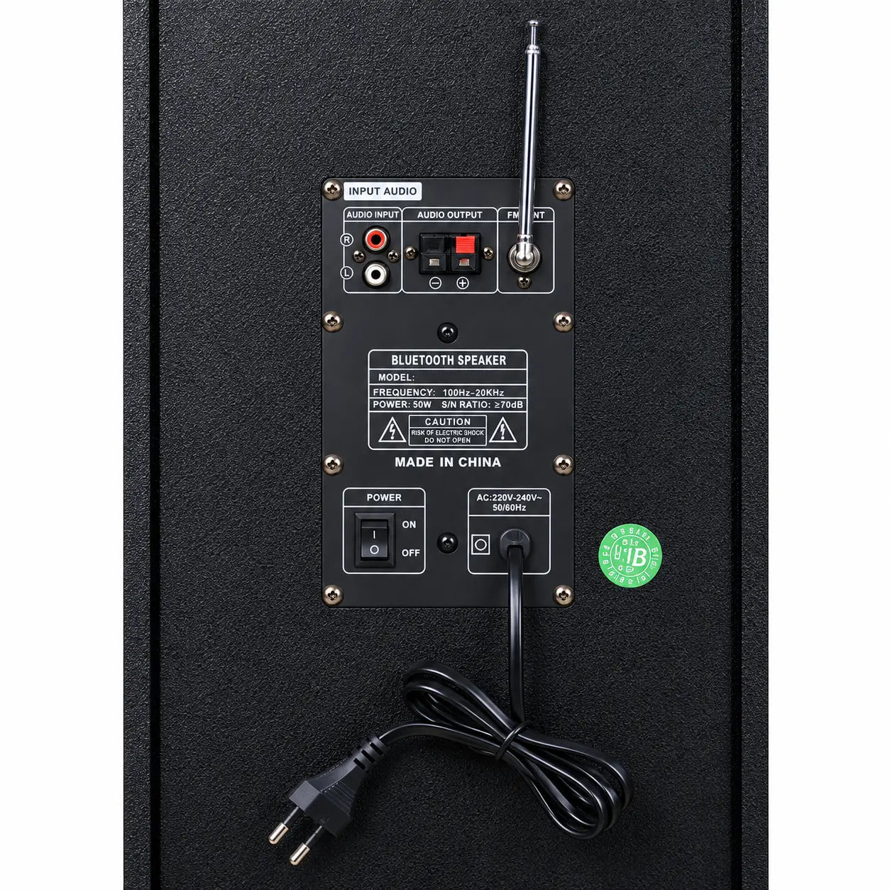 Set 2 Boxe Karaoke 1000W cu 4 Woofere de 10”, Bluetooth, MP3, USB-C, Card SD/MMC, AUX, Radio FM, Lumini LED, Reglaj Bass