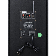 Set 2 Boxe Karaoke 1000W cu 4 Woofere de 10”, Bluetooth, MP3, USB-C, Card SD/MMC, AUX, Radio FM, Lumini LED, Reglaj Bass