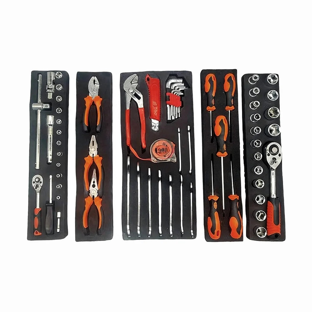 Trusă Scule 85 Piese AT PERFORMANCE®, Cutie Metalică, Uz Hobby