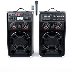Set 2 Boxe Multimedia Active AT Performance AT-284, 1500W PMPO,12 Inch, Bluetooth, USB, AUX, Karaoke