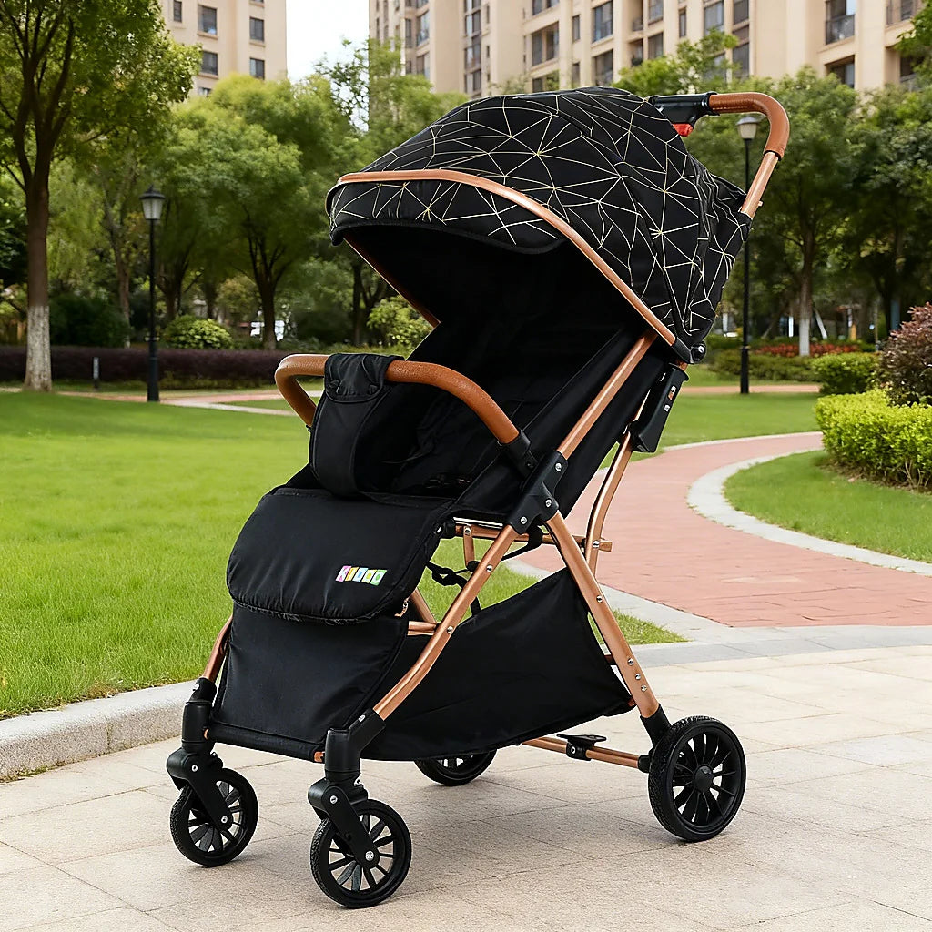 Cărucior pentru copii KIDDO 6607 pliabil, spătar reglabil, copertină mare, 0-36 luni, max. 22 kg