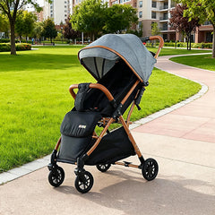 Cărucior pentru copii KIDOO 6607 pliabil, spătar reglabil, copertină mare, 0-36 luni, max. 22 kg