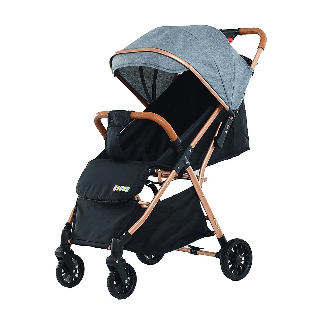 Cărucior pentru copii KIDDO 6607 pliabil, spătar reglabil, copertină mare, 0-36 luni, max. 22 kg