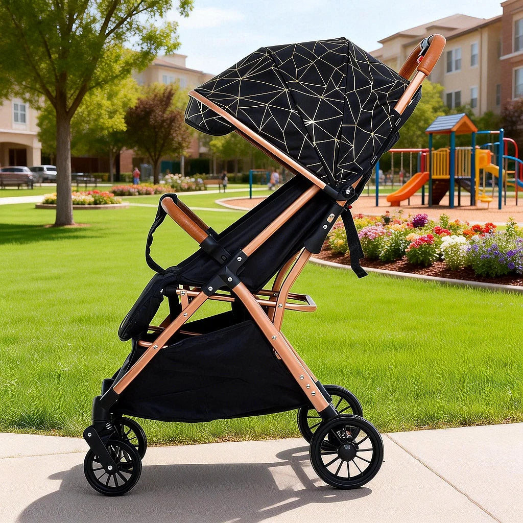 Cărucior pentru copii KIDDO 6607 pliabil, spătar reglabil, copertină mare, 0-36 luni, max. 22 kg