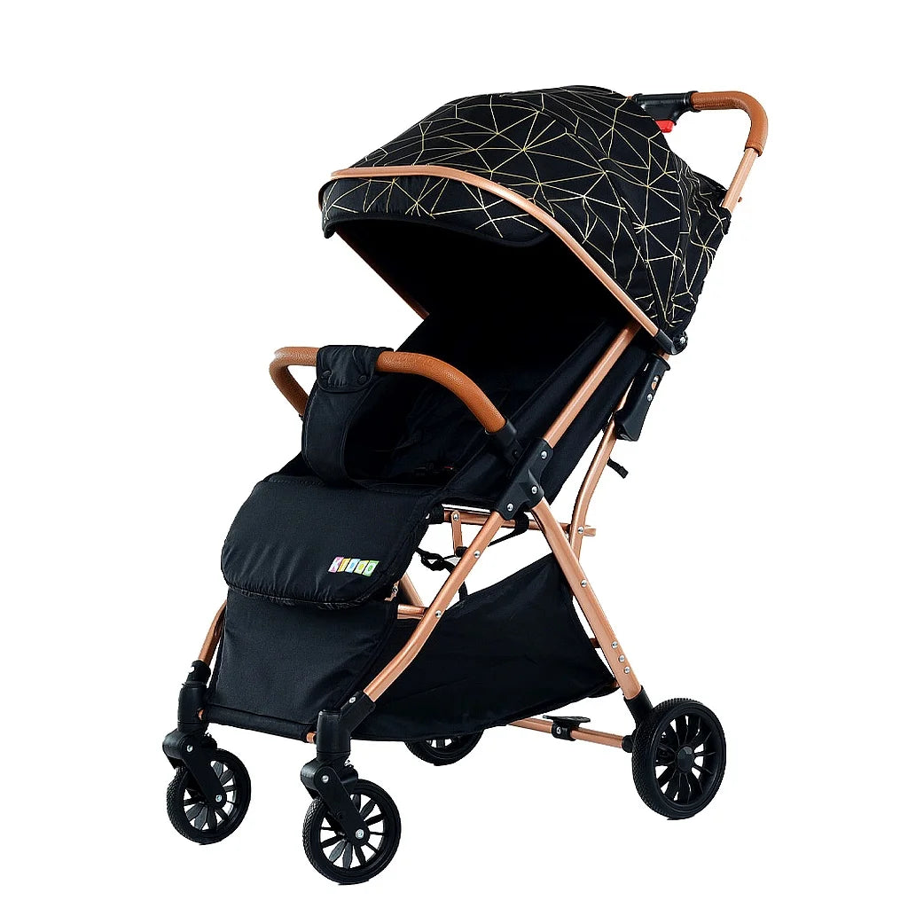 Cărucior pentru copii KIDDO 6607 pliabil, spătar reglabil, copertină mare, 0-36 luni, max. 22 kg