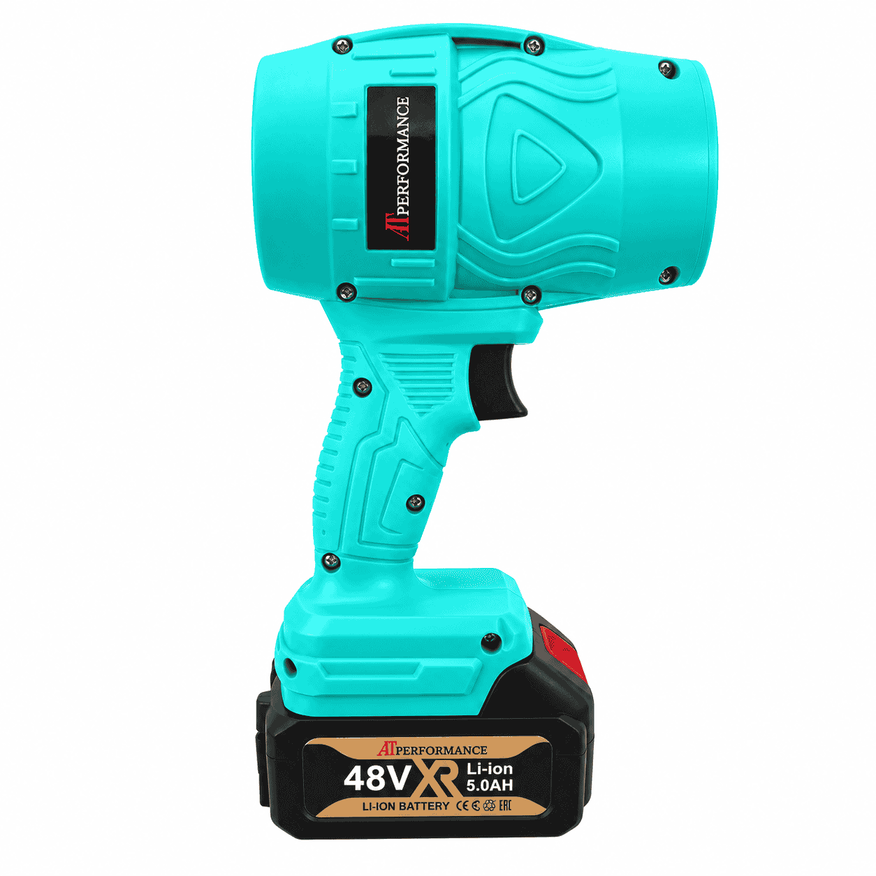 Suflantă Electrică Portabilă 48V AT Performance AT-939 Tiffany Blue  cu 2 Baterii Li-Ion 5.0Ah și Încărcător