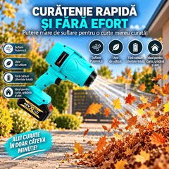 Suflantă Electrică Portabilă 48V AT Performance AT-939 Tiffany Blue  cu 2 Baterii Li-Ion 5.0Ah și Încărcător