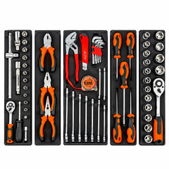 Trusă de Scule AT PERFORMANCE® – 85 Piese, Cutie Metalică cu 5 Compartimente