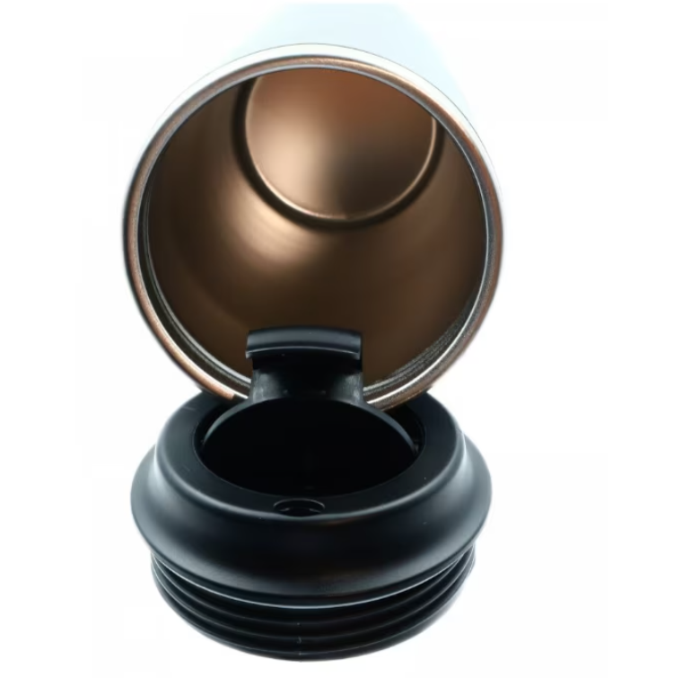 Termos forma pahar, antialunecare si antivarsare, antibalas, cu pereti dubli, 350 ml, Negru